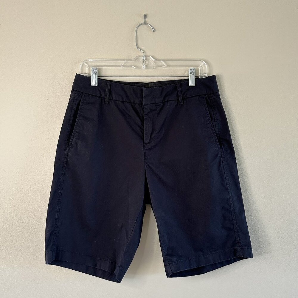 Quince Black Organic Stretch Cotton Chino Bermuda Shorts, 10, Minimalist Coastal - Picture 2 of 9